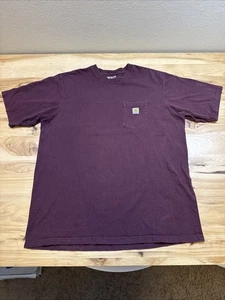 Camiseta Carhartt K87 Ropa de Trabajo Bolsillo Manga Corta - Rojo Puerto Talla 2XL Alto - Imagen 1 de 5