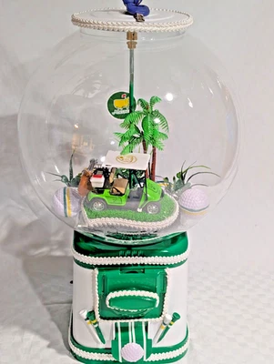 GUMBALL MACHINE GOLF THEMED A VERY CLEAN ITEM BIG GLOBE  CHECK THE PICTURES - Image 1 of 4