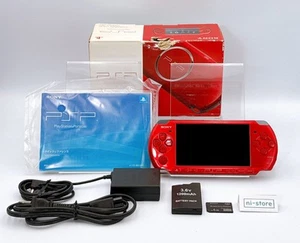 SONY PSP-3000 PSP 3000 Console Red Complete in box Region Free w/4GB - Excellent - Picture 1 of 23
