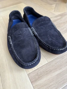 Tommy Hilfiger, Suede Driving Loafers, 9, Dark Blue, Worn Once. Quality Shoes. - Picture 1 of 9