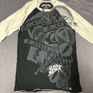 Vintage Quiksilver Big Logo Long Sleeve Tee Shirt Surf - Picture 1 of 5