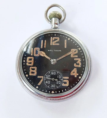 RELOJ BOLSILLO WALTHAM MILITAR SUIZO AÑOS 40 WW11 EN BUEN ESTADO Foto 1 de 4