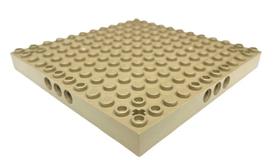 LEGO Bronceado Oscuro 12x12 Ladrillo 52040 con 3 Agujeros de Pin Cada Lado y Agujeros de Eje Esquina Foto 1 de 4