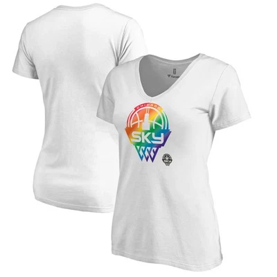 Women's White Chicago Sky Team Pride V-Neck T-Shirt - Image 1 of 3