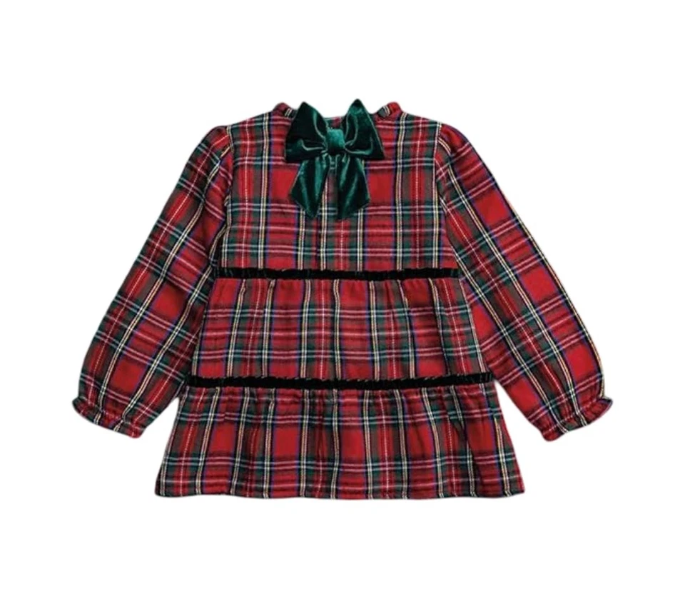 Conjunto de túnica y leggings Mud Pie Navidad Tartán Tier para niños Foto 1 de 1