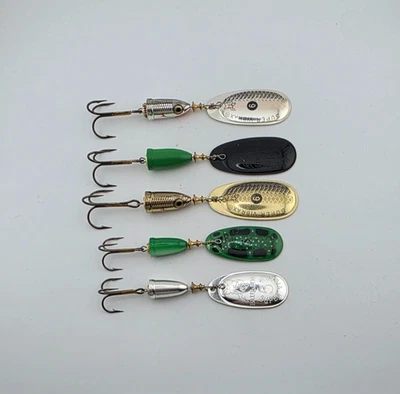 (4) Lote de 4 señuelos de pesca giratorios en línea Blue Fox Super Vibrax #5 y #6 Foto 1 de 2