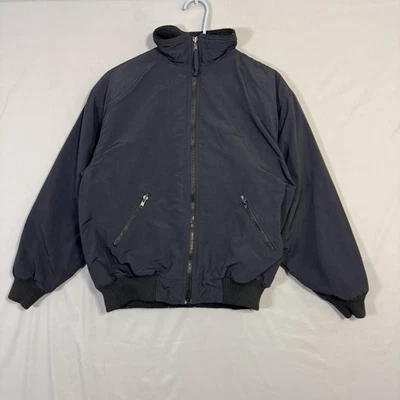 Chaqueta DE COLECCIÓN Eddie Bauer Mujer Pequeña Negra Windfoil Forrada de Vellón Hecha en EE. UU. 90s Foto 1 de 4