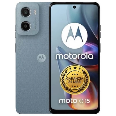 MOTOROLA MOTO E15 4G (6.67") 2GB RAM 64GB Misty Blue SMARTPHONE GARANZIA ITALIA - Immagine 1 di 3