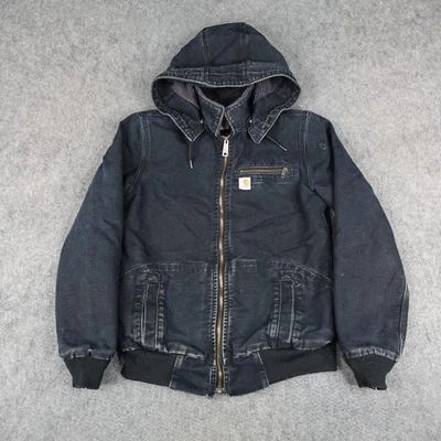 Carhartt Jacket Youth Small 4/6 Hooded Sherpa Lined Work Winter Coat 100815 001 - Image 1 of 4