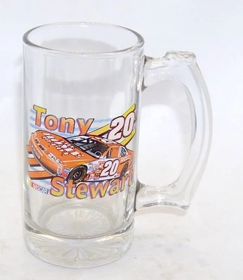 VINTAGE #20 HOME DEPOT NASCAR PONTIAC GRAND PRIX TONY STEWART GLASS BEER MUG NEW - Image 1 of 4