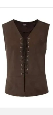 Pirate Medieval Steampunk Waistcoat Size Large In Brown. Brand New - Image 1 of 4