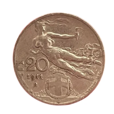 Italy 1911 R 20 Centesimi Coin Vittorio Emanuele III KM#44 - Image 1 of 2