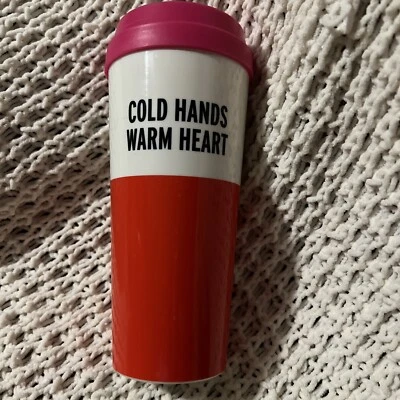 Vaso de viaje térmico de dos tonos Kate Spade 16 oz manos frías corazón cálido Foto 1 de 4