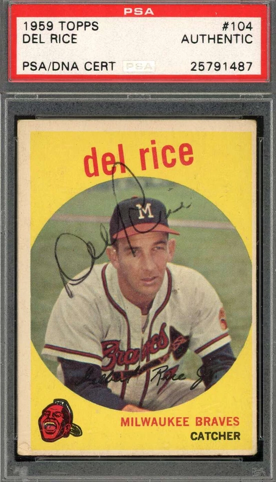 Del Rice PSA DNA Signed 1959 Topps Autograph - Image 1 of 1