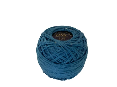 DMC Pearl / Perle Cotton Thread Balls Size 8 Blue 826 - Image 1 of 2