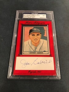 Johnny Babich Historic Autograph Co 32/43 1941 Play Ball #40, Autograph PSA 7 NM