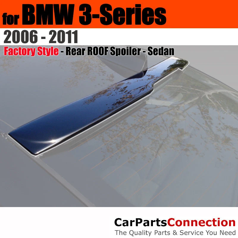 Primer ABS Roof Rear Spoiler Lip 06-11 BMW 3-Series E90 Sedan - Image 1 of 1