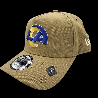 Sombrero de Los Angeles Rams Logo Essentials Caqui New Era 9FORTY A-Frame Snapback NUEVO Foto 1 de 4