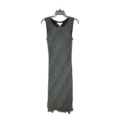 Vestido para mujer Petite Sophisticate 10 funda de seda negro blanco elástico sin mangas Foto 1 de 4