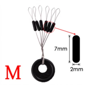 Medium Sliding Float Stops Rubber Barrel Rig Buffer Fishing Float Stoppers UK - Picture 1 of 23