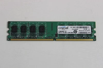 CRUCIAL CT25664AA667.Y16F 2GB 240 PIN DIMM MEMORY - Image 1 of 2
