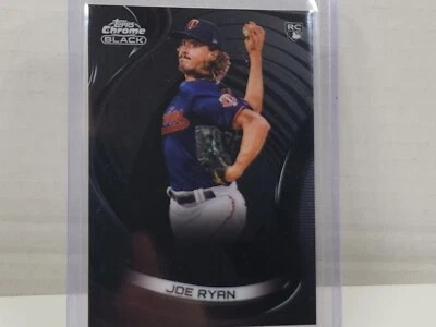 Joe Ryan 2022 Topps Chrome Black Rookie Base #19 Twins - Image 1 of 2