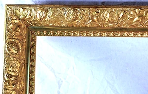 ANTIQUE FITS 10" X 14" GOLD GILT GESSO ORNATE AESTHETIC VICTORIAN PICTURE FRAME - Picture 1 of 24