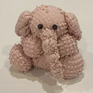 Vtg Pink Elephant Plush Stuffed Animal Toy 5” - Picture 1 of 5