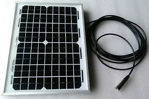 Mobility Scooter Solarpanel Akku Ladegerät 10w 10 Watt 24 V 24 Volt + 2,5m Blei - Bild 1 von 5