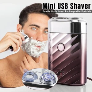 Maquina De Afeitar Eléctrica Para Hombre Afeitadora Rasuradora Barba Trimmer USB - Imagen 1 de 15
