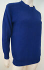 FEINE SAMMLUNG königsblau Wolle Kaschmir strukturiert gestrickter Pullover mit runder Ausschnitt Gr.: S