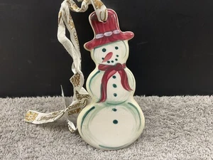 Gail Pittman/ Vintage /rare/Snow Man Christmas Ornament/ Mint - Picture 1 of 5