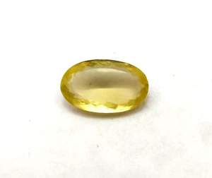 Piedra preciosa suelta de cuarzo limón de buena calidad corte ovalado 17*28 mm 28 quilates - Imagen 1 de 5
