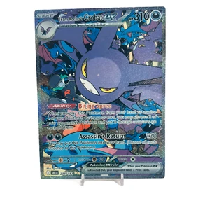 Team Rocket's Crobat EX SIR - Destined Rivals | Jumbo Metal 6" x 8" Card Gift - Picture 1 of 3