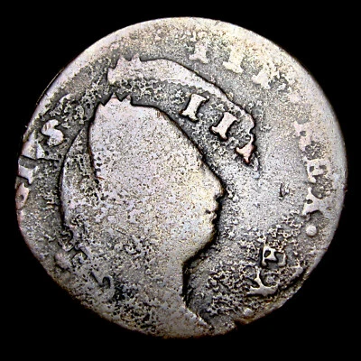 DOUBLE STRUCK Very Old Irish Coin Majorly Off Center Error Coin  ---  #922K - Image 1 of 2