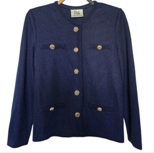Mita Strickjacke Vintage blau mit goldenen Knöpfen Größe M - Bild 1 von 6