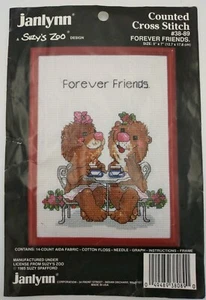 Janlynn Suzy's Zoo Forever Friends Counted Cross Stitch Kit 5"x7" #38-89 - Picture 1 of 9