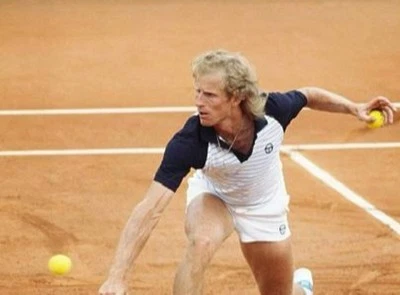 Polo de tenis Sergio Tacchini Sandro blanco/azul Foto 1 de 3