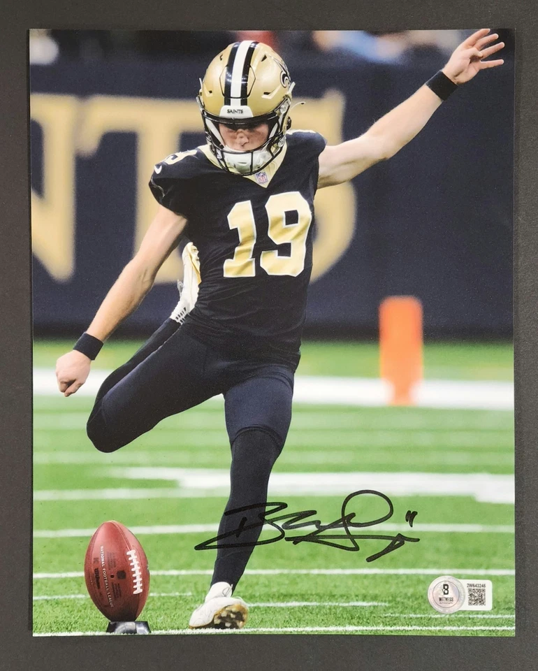 Blake Grupe New Orleans Saints Autographed / Signed 8x10 Beckett Certified - Image 1 of 1