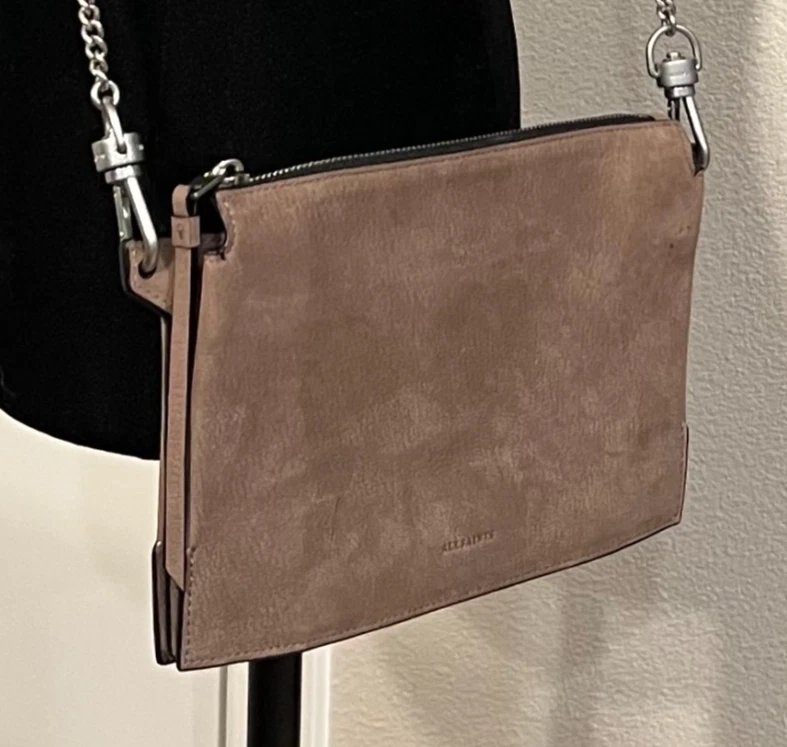 AllSaints Fletcher Chain Brown Crossbody Wallet Bag (Reg. $202.00 - NOW $85.00!) - Image 1 of 4