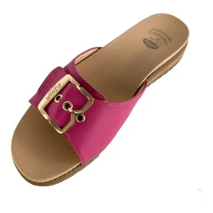 Dr. Scholl's Get it Movin Iconic Buckle Slide Sandals Women 8.5 Fuchsia Pink NEW - Picture 1 of 7