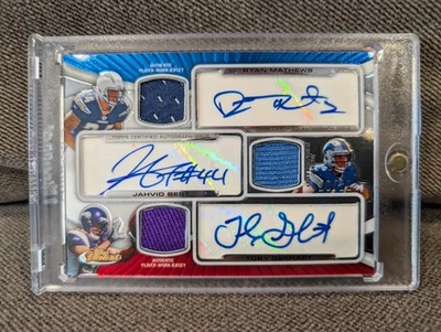 2010 TOPPS FINEST GERHART MATHEWS BEST RC TRIPLE PATCH AUTO #/10 PAC-12 RARE SP - Image 1 of 2
