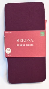 Merona blickdichte Strumpfhose, 50 Den, Atlantic Burgundy, M/L, Neu mit Etikett - Bild 1 von 3