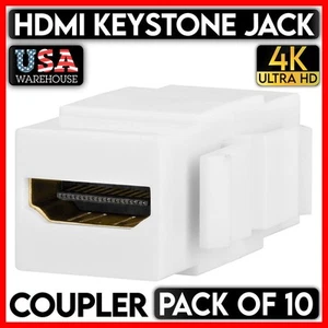 HDMI Keystone Jack for Wall plate Snap-in HDMI Female Coupler Connector 10PCS - Afbeelding 1 van 3