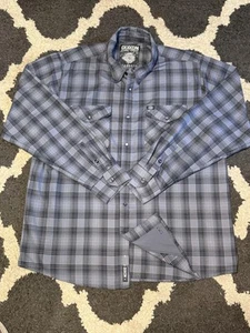 Dixxon Flannel Company Teardrop Plaid Shirt Men's 2XL Check Gray S&S 15723S - Picture 1 of 6