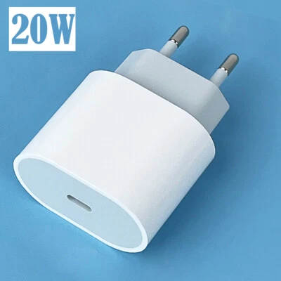 Cargador de pared USB C de carga rápida para iPhone enchufe de viaje europeo alimentación Foto 1 de 4