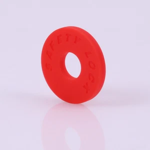 1 Pair of Rubber Guitar Strap Safety Locks ,Sample and Reliability ,Red - Picture 1 of 4