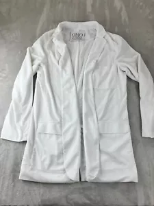 Vintage OMO NORMA KAMALI White Open Front Blazer Jacket Women’s S Pockets Coat - Picture 1 of 9