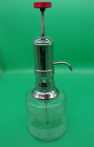 MCM Barware Chrome and Glass Pump Liquor Syrup Dispenser - Picture 1 of 8