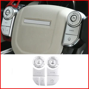 9P For Land Rover Range Sport 2014-2017 Silver Steering Wheel Button Cover Trim - Picture 1 of 8